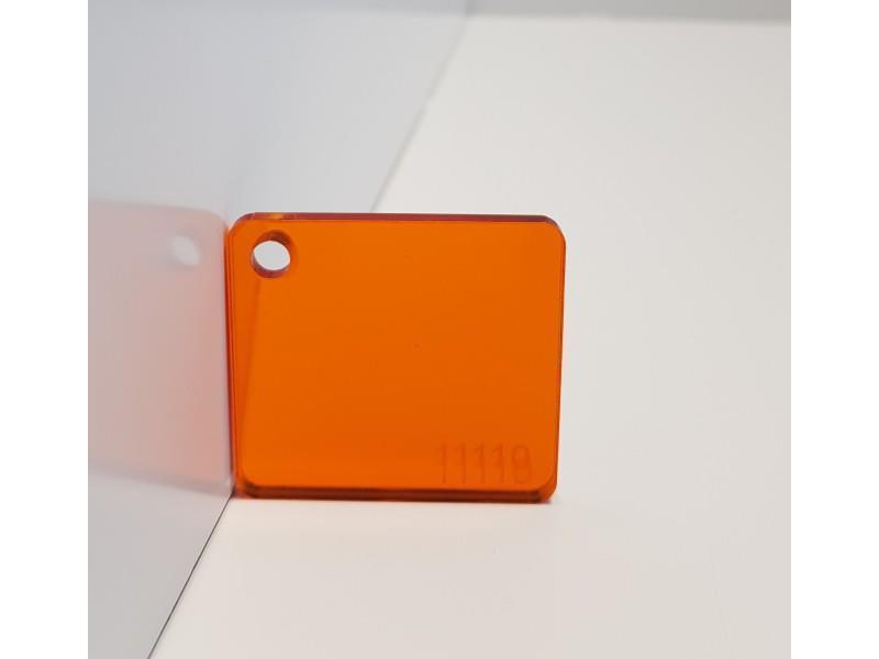 PLEKSI STEKLO, oranžna, ogledalo (11110)  deb: 3 mm