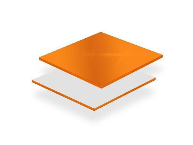 PLEKSI STEKLO, oranžna, ogledalo (11110)  deb: 3 mm