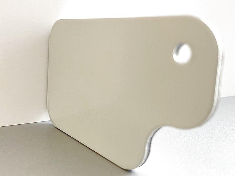 Muster Aluminium-Verbundplatte: Weiß matt/Weiß glänzend