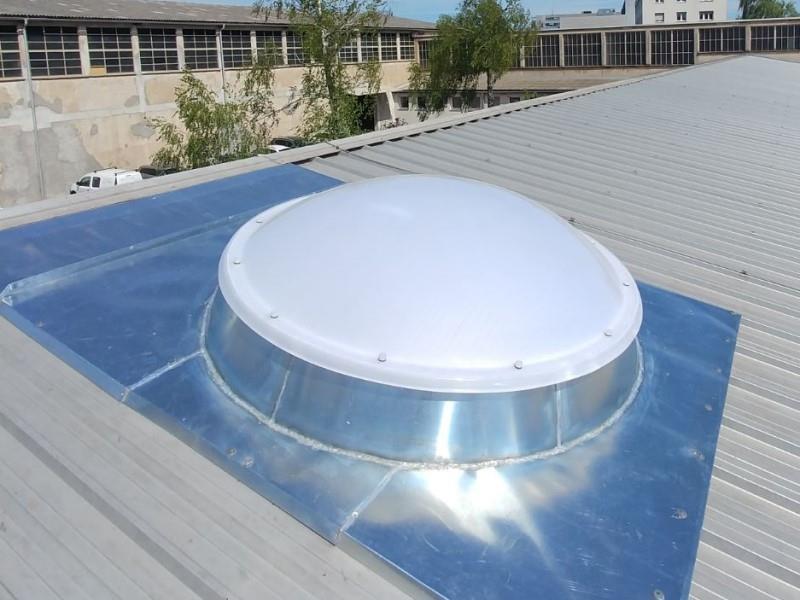Round opal skylight on the roof
