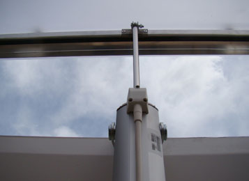 Detail of the drive for opening the skylight